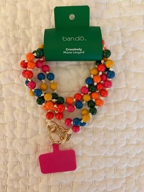 NWT ban.do Multicolor Beaded Crossbody Phone Lanyard